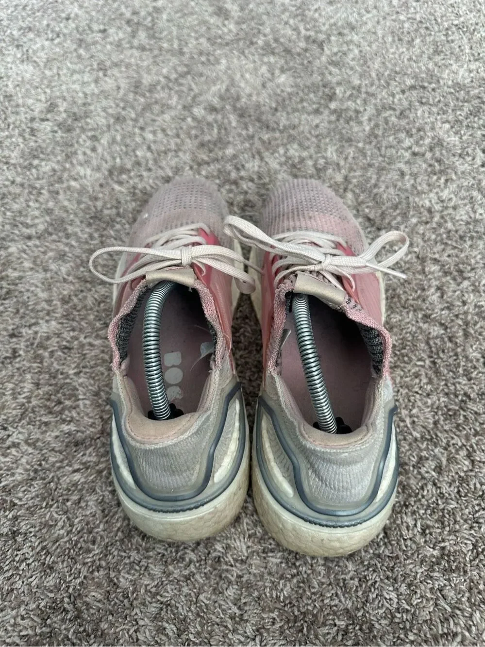 adidas Ultra Boost 19 in True Pink/White women’s size 9.5 athletic sneakers shoe